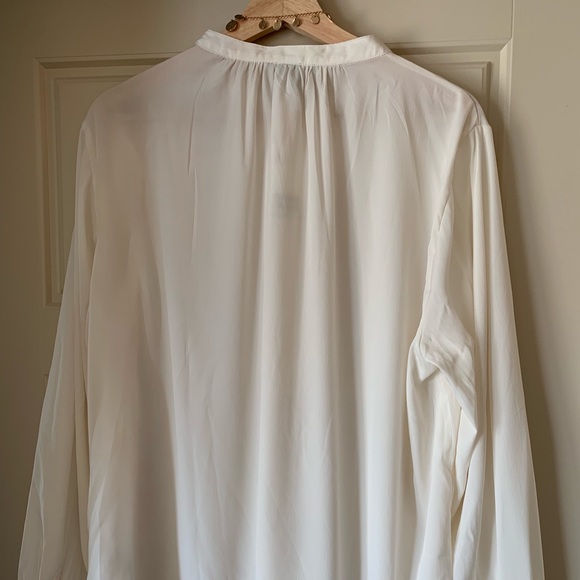 H&M NWT White Long Sleeve Blouse Top - Picture 2 of 5